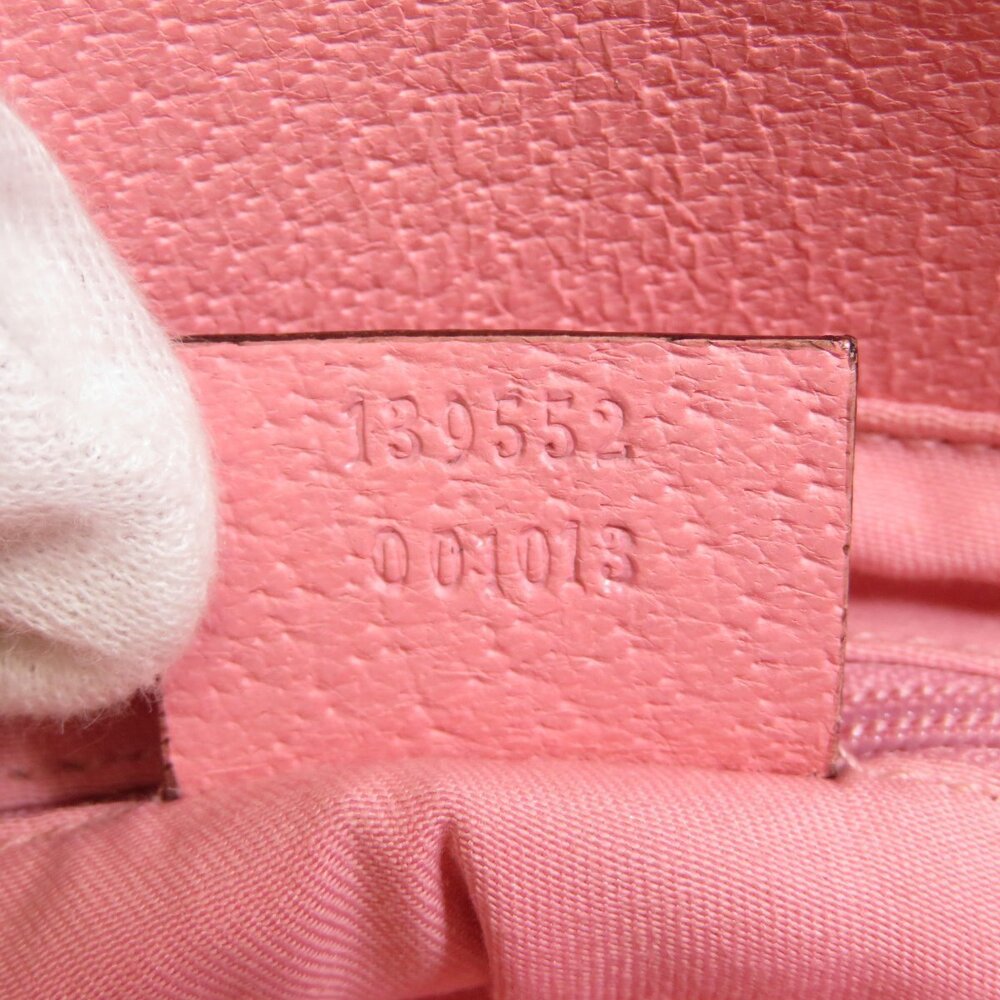 Gucci GG Canvas Eclipse Tote Shoulder Bag Beige Pink - Picture 7 of 11